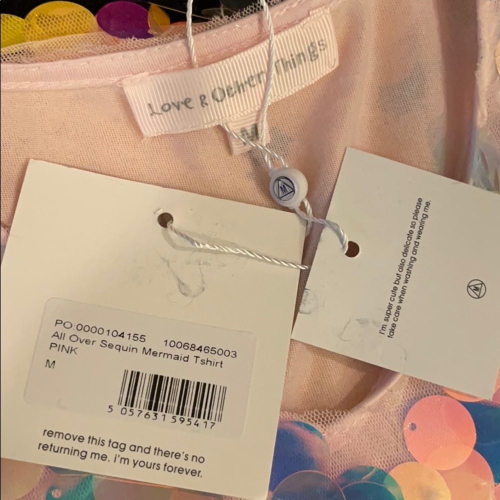 NWT! Missguided iridescent sequin crop top sz M - Picture 3 of 8